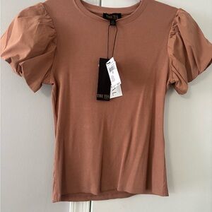 Truth Women's Short Sleeve Puff Top - Tan